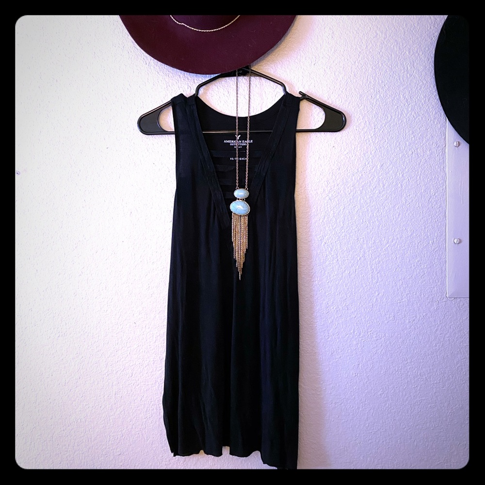 AE Black Strappy Tank